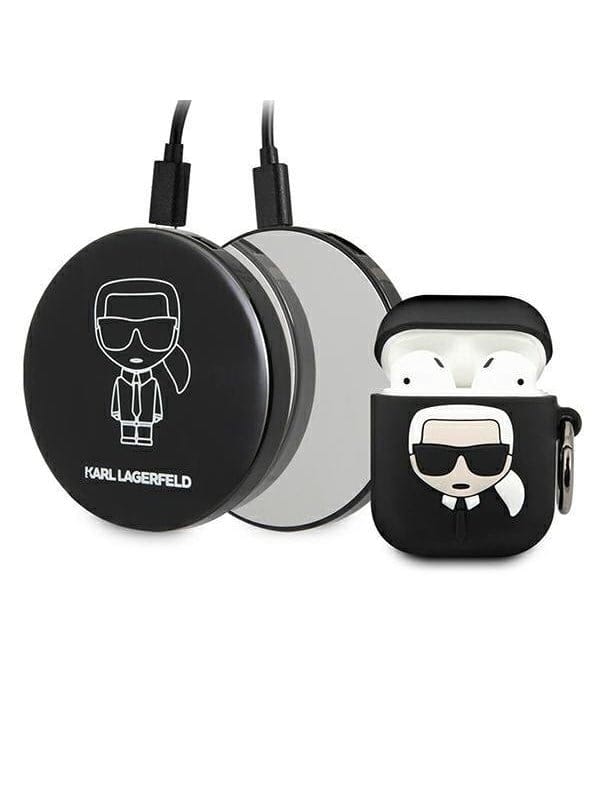 Karl Lagerfeld Ikonik Case for AirPods + Powerbank - Black - 2000 mAh