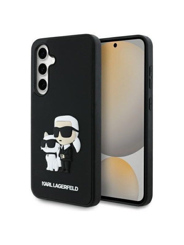 Karl Lagerfeld 3D Rubber Karl&Choupette Case for Samsung Galaxy S24 FE - Black