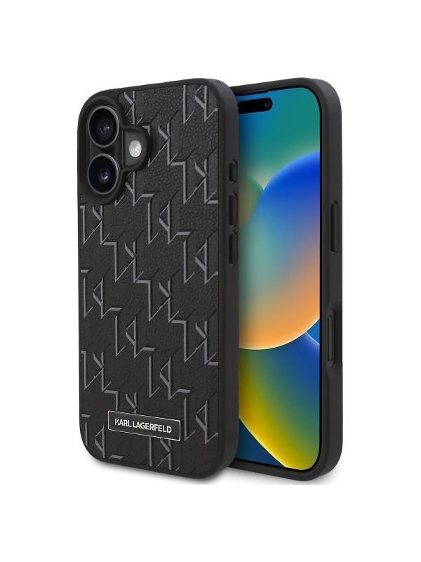 Karl Lagerfeld Hot Stamp Magsafe iPhone 16 Case - Black