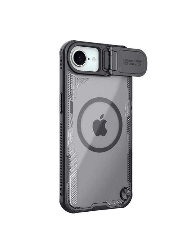 Nillkin Iceblade Prop Magnetic Case with Lens Cover and Stand for iPhone 16e - Black