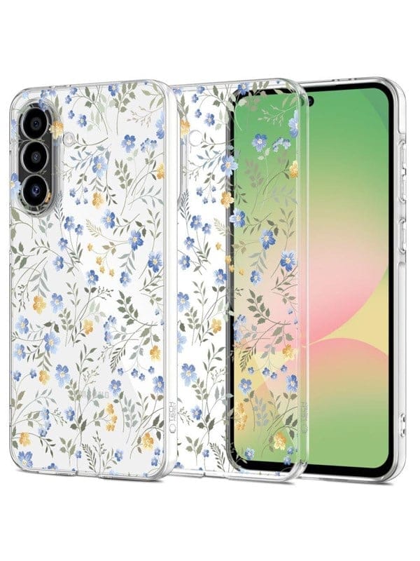 Tech-Protect FlexAir Case for Samsung Galaxy A27 - Clear and Floral
