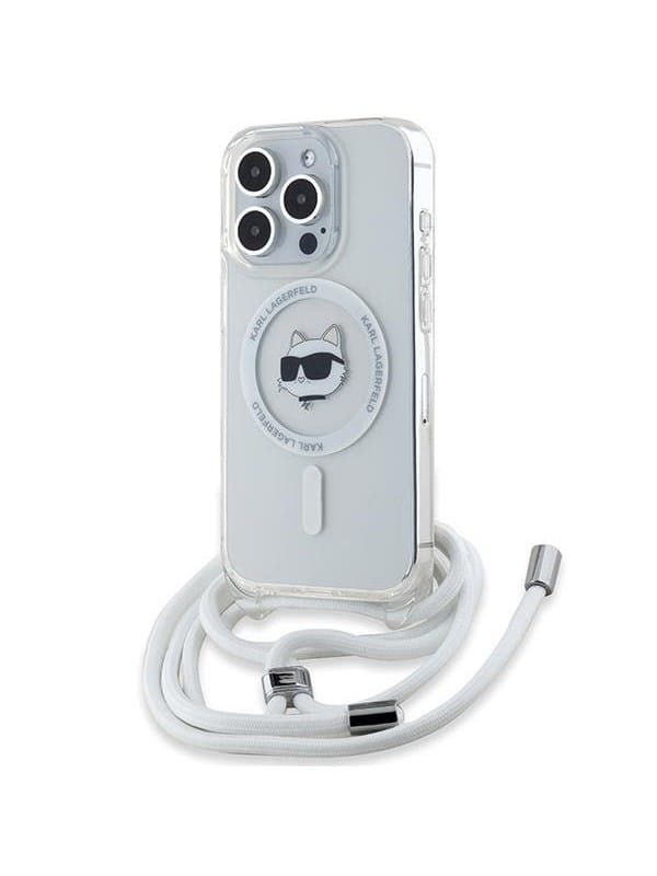 Karl Lagerfeld IML Choupette Head & Cord MagSafe case for iPhone 15 Pro - transparent