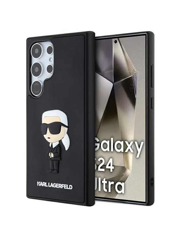 Karl Lagerfeld 3D Rubber Ikonik Case for Samsung Galaxy S24 Ultra - Black
