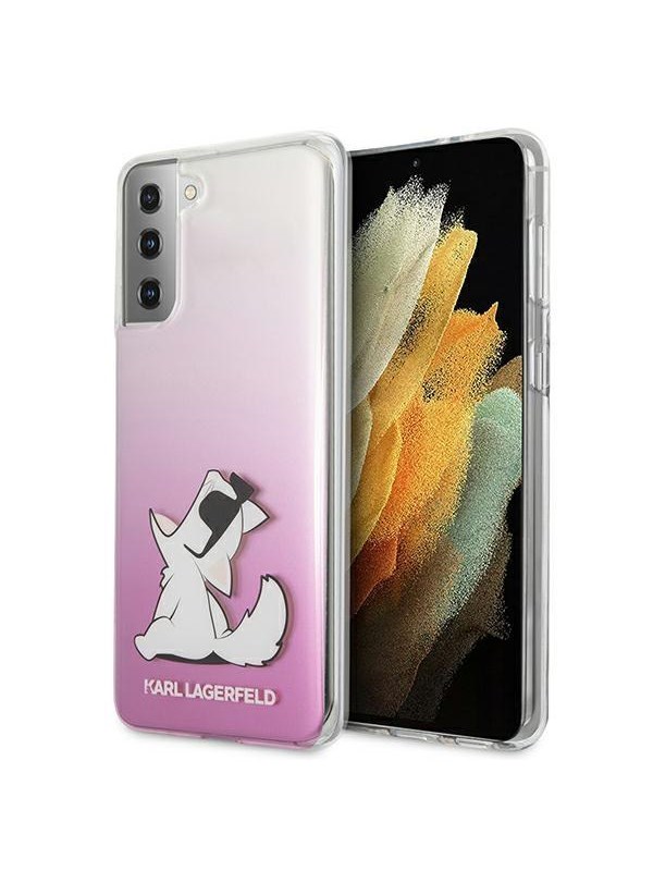 Karl Lagerfeld Choupette Fun Case for Samsung Galaxy S21+ - Pink