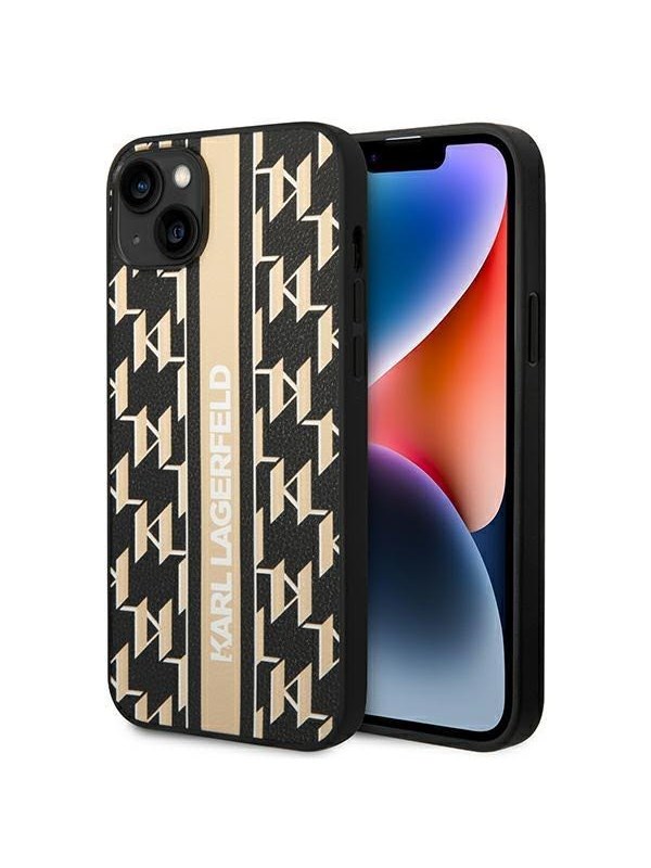 Karl Lagerfeld KLHCP14MPGKLSKW iPhone 14 Plus 6.7 "hardcase brown / brown Monogram Stripe