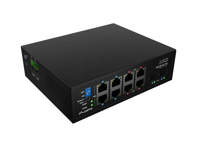 Lanberg ILGE-8P-2S-120 - switch - 8 ports - unmanaged - rack-mountable