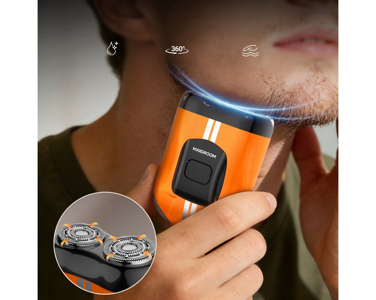 MAXGROOM Rasierapparate M-501 Electric Shaver - Orange Bild 3
