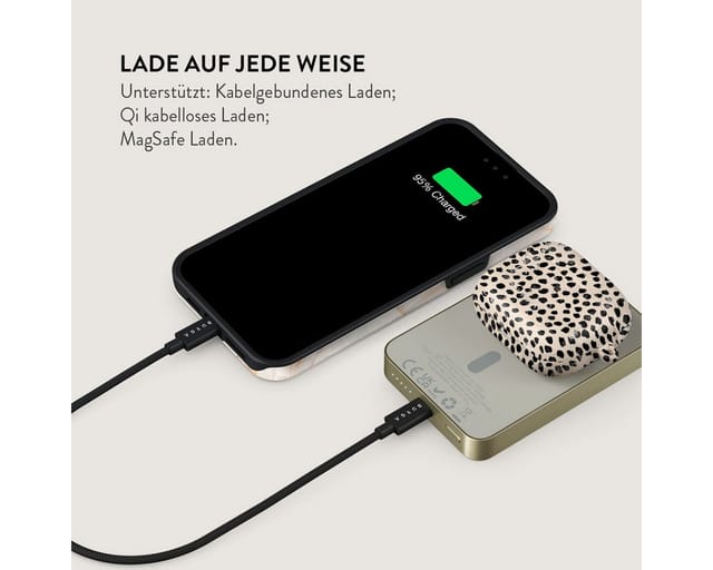Burga Almond Latte - MagSafe Power Bank 5000 mAh Gold - 5000 mAh