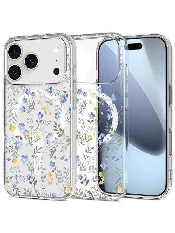 Tech-Protect FlexAir MagSafe Case for iPhone 17 Pro Max - Daisies with Leaves