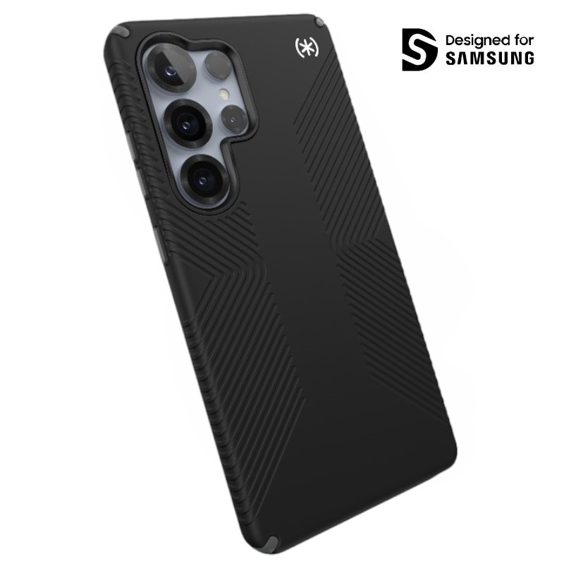 Speck Presidio2 Grip Magnet - Samsung Galaxy S25 Ultra MagSafe Case - Black/Slate Gray/White