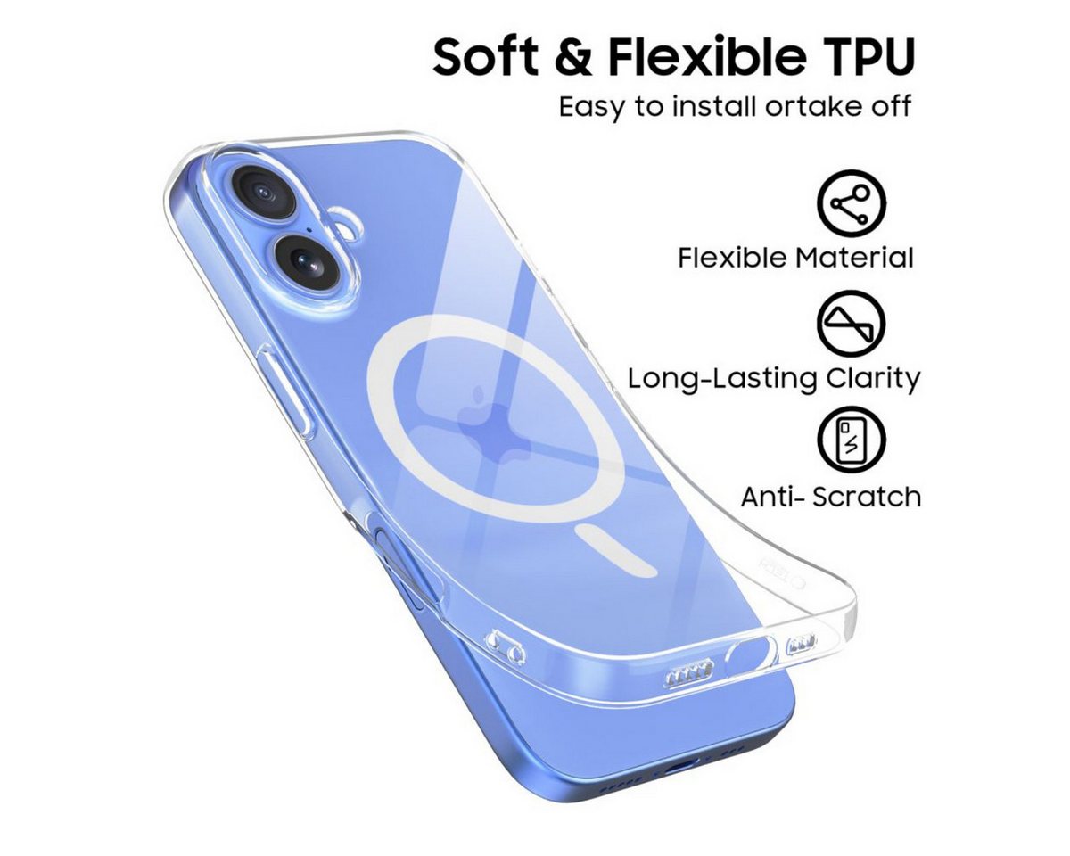 Tech-Protect FlexAir MagSafe Case for iPhone 16 - Transparent Bild 4
