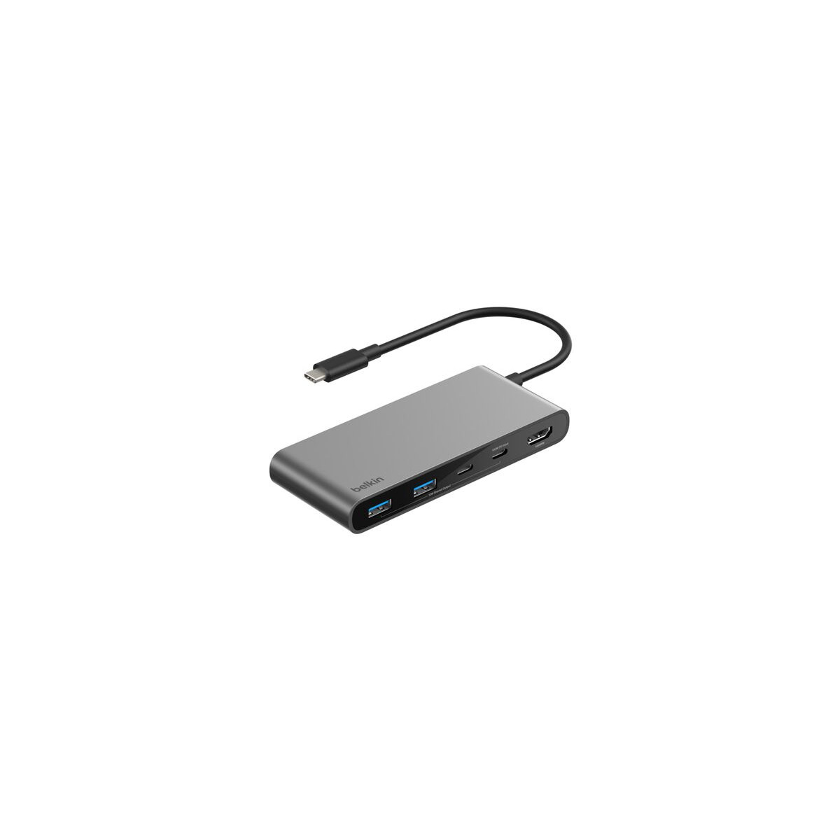 Belkin Connect 7-in-1 USB-C Hub with Dual USB-C Ports - Silver
