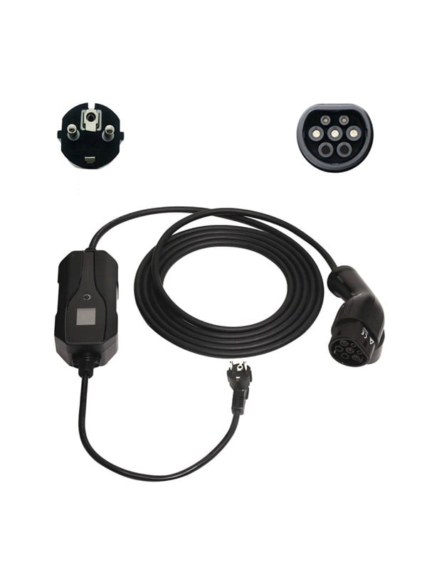 Sinox EV Charging Cable Mode 2 - 6A 1 phase - 5m - Black