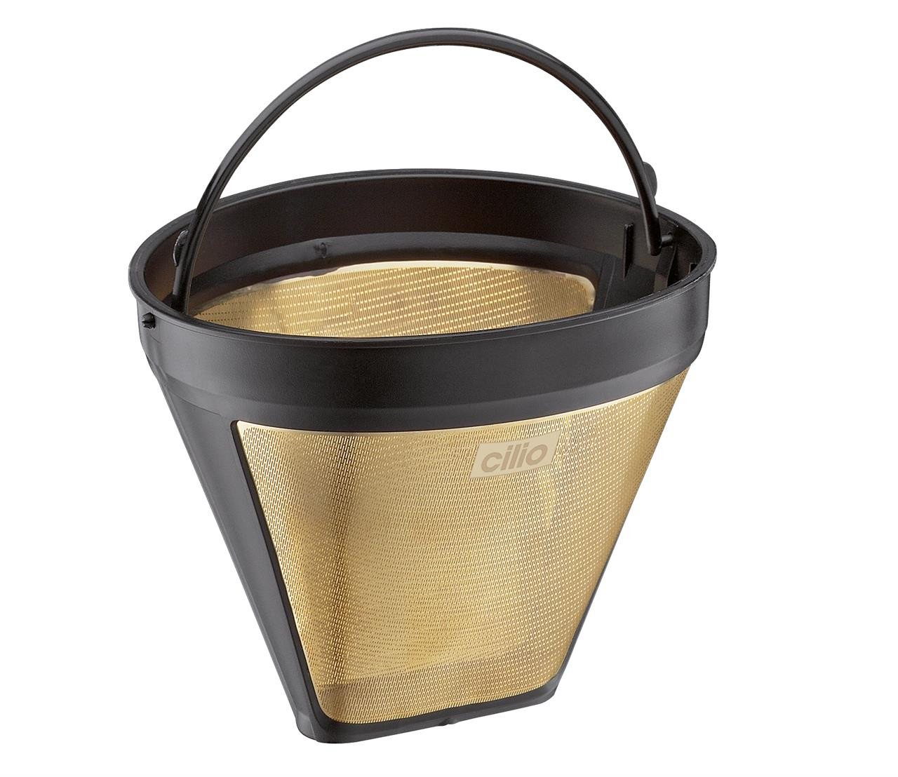 Cilio Kaffeefiltergröße 4 in Gold, wiederverwendbar, 12,5 cm Bild 2
