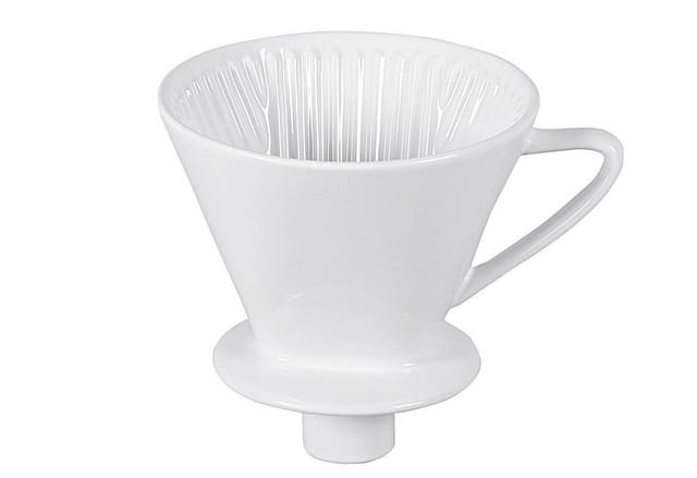 Cilio Kaffeetrichter mit Auslaufgröße 4, weiß