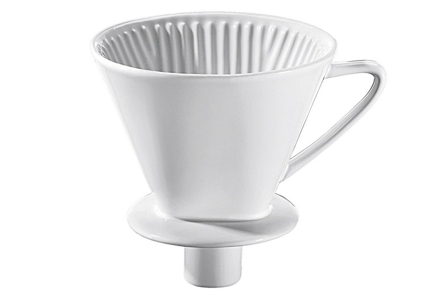 Cilio Kaffeetrichter mit Auslaufgröße 4, weiß Bild 4