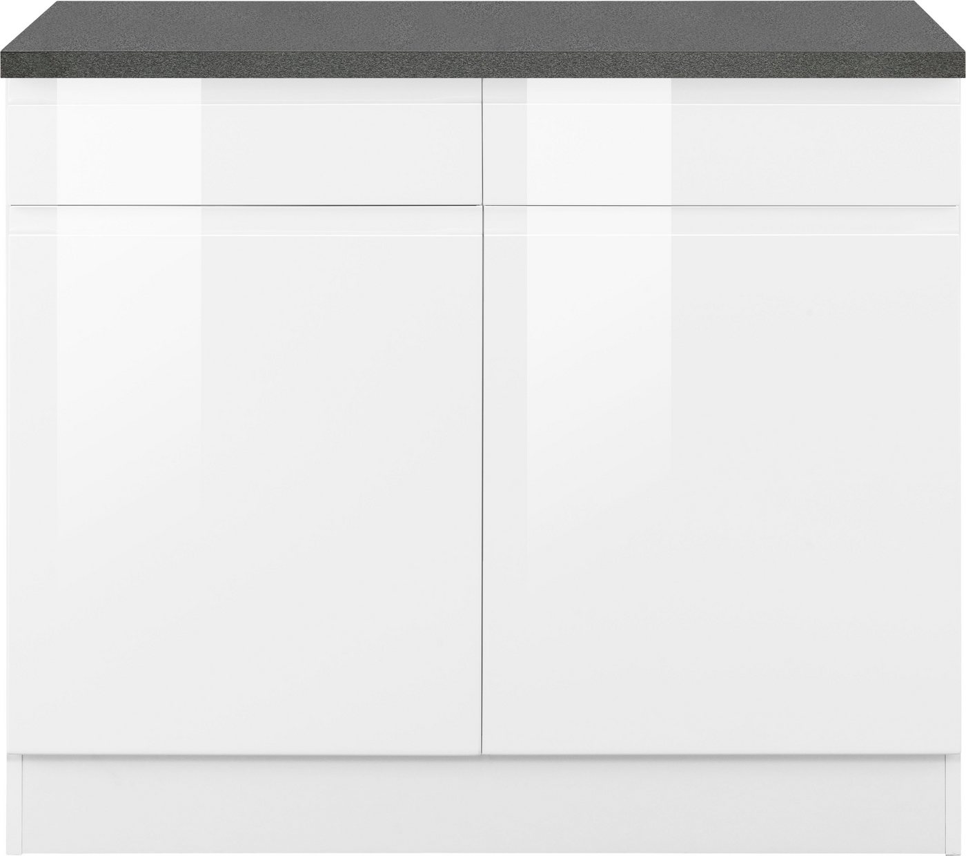 KOCHSTATION Unterschrank KS-Virginia,neu in verbesserter Ausführung (Stauraum, Softclose, mit CPL-Arbeitsplatte) Breite 100 cm, 2 Türen, Soft-Close-Funktion Bild 4