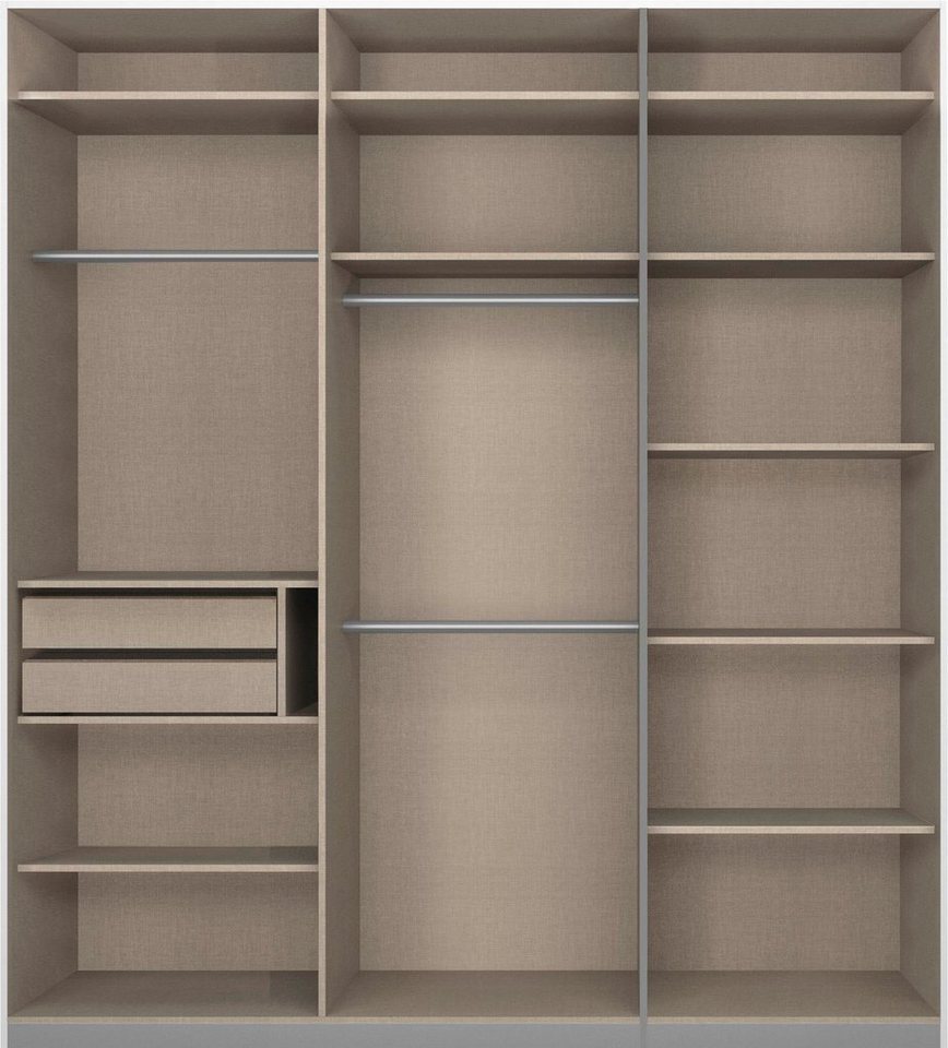 rauch Schwebetürenschrank Kleiderschrank Schrank Garderobe Schlafzimmerschrank Ankleide KEPAN (optional mit Beleuchtung, Breiten: 211-368 cm, Höhen 213/233 cm) inkl. Schubladeneinsatz und Passepartout MADE IN GERMANY Bild 2
