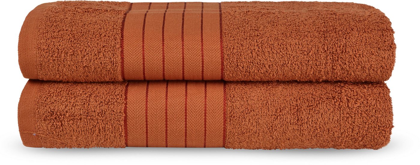 good morning Badetuch Uni Towels, Frottier (2-St), Baumwolle, Walkfrottee, Bordüre, 500 GSM, Einfarbig, ohne Aufhängung Bild 2