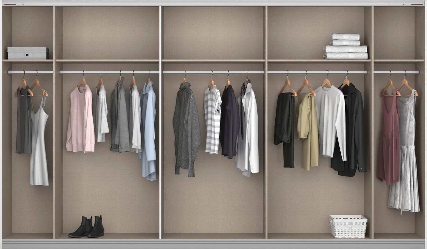 rauch Schwebetürenschrank Kleiderschrank Schrank Garderobe Wäscheschrank Ankleide MALIBU (in 5 Breiten, Höhe 210 cm) mit großflächigen Türen, großzügiger Stauraum MADE IN GERMANY Bild 3