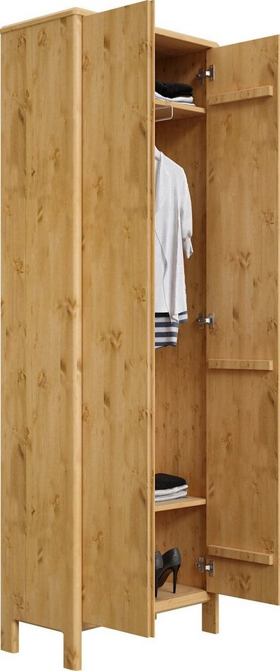OTTO home Garderobenschrank Luven, Dielenschrank, Kleiderschrank, Schrank FSC®-zertifiziertes Massivholz Kiefer, Höhe 192 cm Bild 3