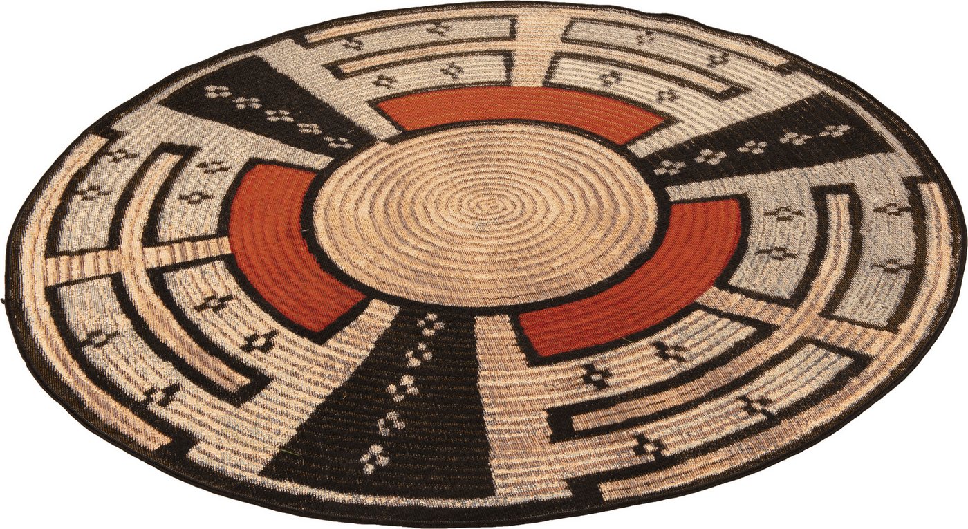Gino Falcone Teppich Outdoor-Africa 44, rund, Höhe: 5 mm, Flachgewebe, In- und Outdoor geeignet, Wohnzimmer Bild 3