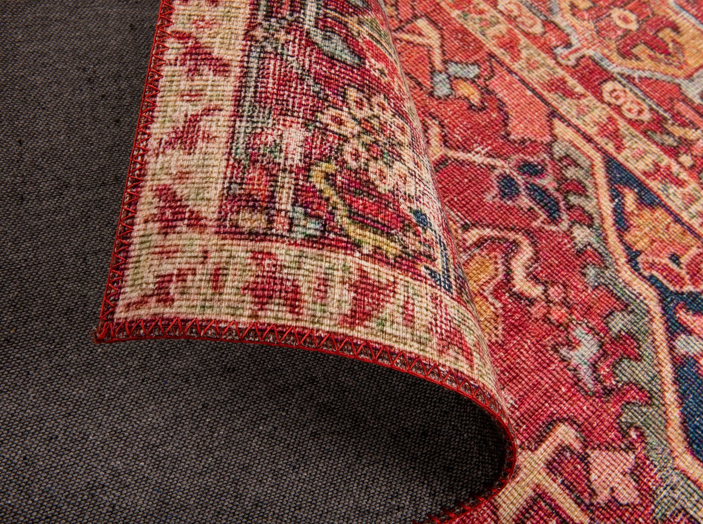 Gino Falcone Teppich Cecilia 28623, rechteckig, Höhe: 3 mm, Flachgewebe, bedruckt, Orient-Optik