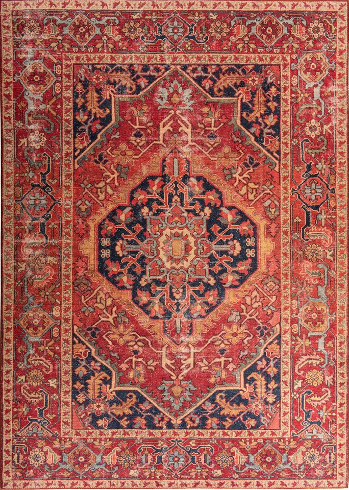 Gino Falcone Teppich Cecilia 28623, rechteckig, Höhe: 3 mm, Flachgewebe, bedruckt, Orient-Optik Bild 2