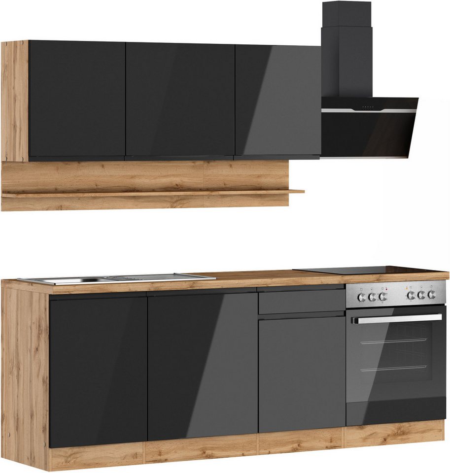 KOCHSTATION Küchenzeile KS-Virginia,neu in verbesserter Ausführung, Breite 220 cm, Soft-Close, wahlweise mit E-Geräten Bild 3
