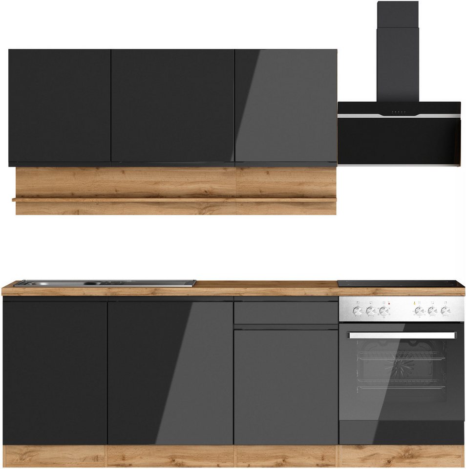 KOCHSTATION Küchenzeile KS-Virginia,neu in verbesserter Ausführung, Breite 220 cm, Soft-Close, wahlweise mit E-Geräten Bild 5
