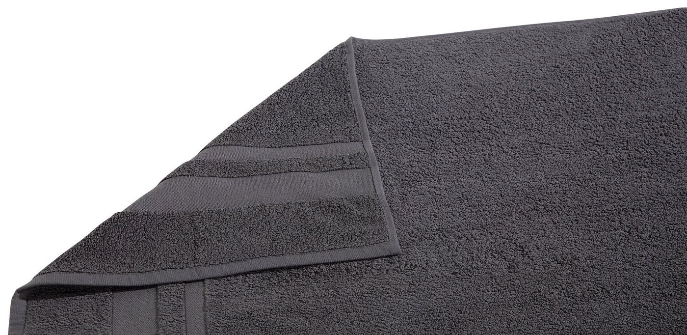 OTTO home Badematte Vanessa, 2 tlg. Hotelmatten-Set, 50x70cm, Höhe 4 mm, schnell trocknend, beidseitig nutzbar, strapazierfähig, Baumwolle, rechteckig, 2-teiliges Set, einfarbig, Badematten Set, Bordüre, 100% Baumwolle