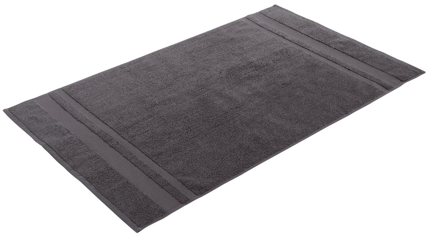 OTTO home Badematte Vanessa, 2 tlg. Hotelmatten-Set, 50x70cm, Höhe 4 mm, schnell trocknend, beidseitig nutzbar, strapazierfähig, Baumwolle, rechteckig, 2-teiliges Set, einfarbig, Badematten Set, Bordüre, 100% Baumwolle Bild 3