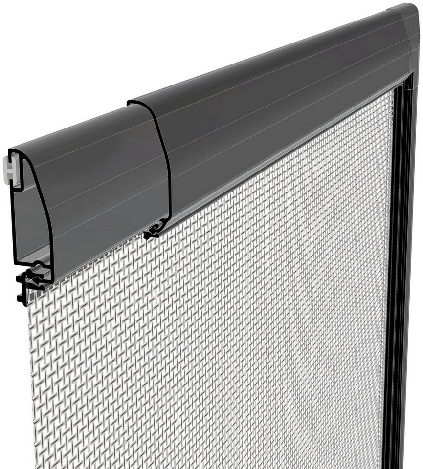 Windhager Insektenschutz-Fensterrahmen Flexi Fit, Fliegengitter teleskopierbar für Fenster, ohne bohren, (1-St), Insektenschutzgitter 130 x 150 cm, erhältlich in anthrazit oder weiß