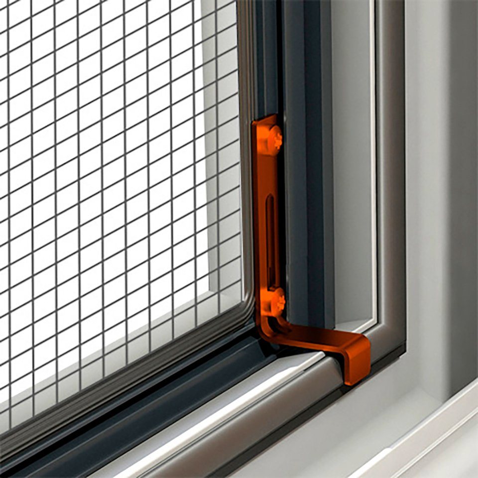 Windhager Insektenschutz-Fensterrahmen Expert, Spannrahmen für Fenster mit Alurahmen, ohne Bohren, (1-St), Fliegengitter 100 x 120 cm, erhältlich in anthrazit oder weiß Bild 5