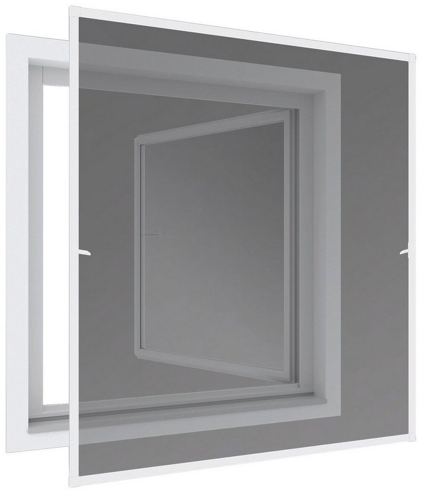 Windhager Insektenschutz-Fensterrahmen Expert, Spannrahmen für Fenster mit Alurahmen, ohne Bohren, (Packung, 1-St), Fliegengitter 140 x 150 cm, erhältlich in anthrazit oder weiß Bild 2