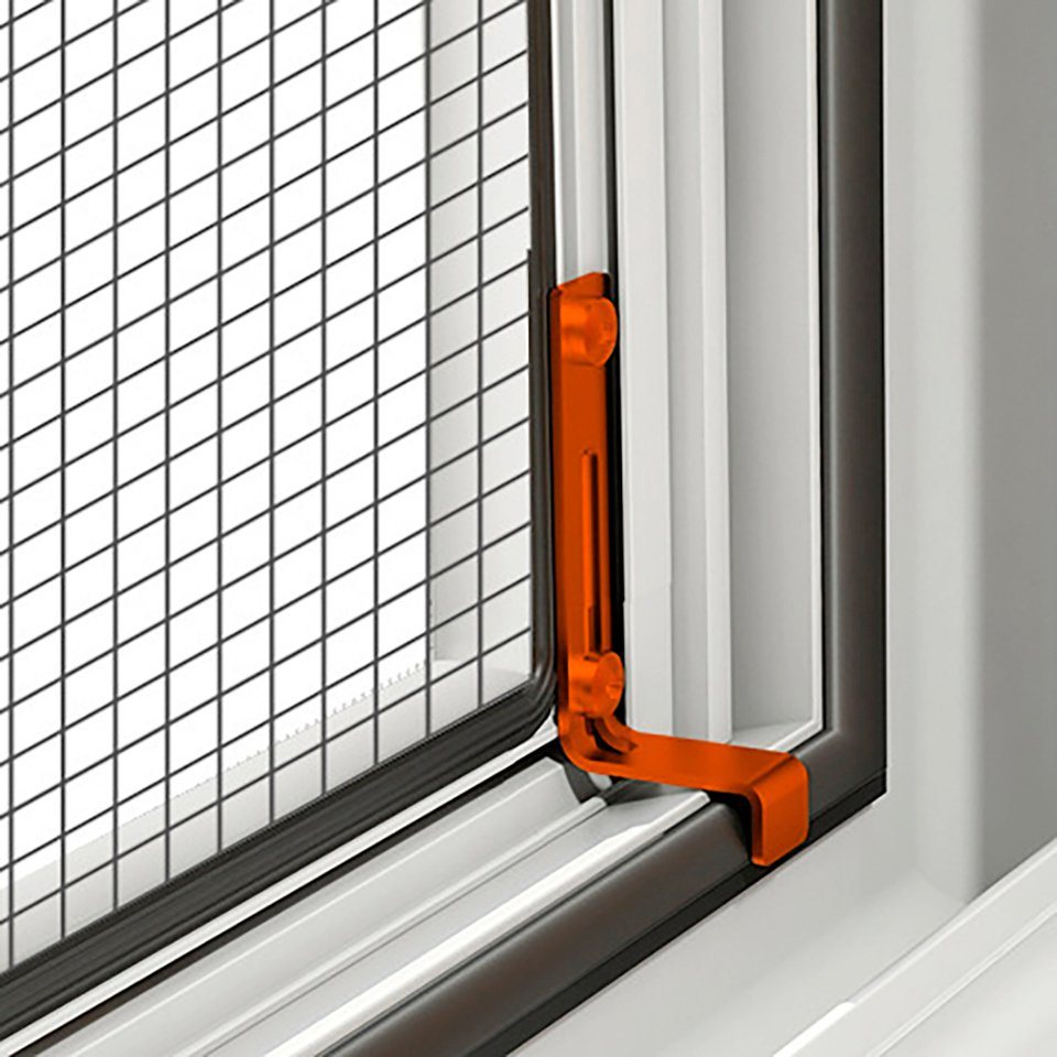 Windhager Insektenschutz-Fensterrahmen Expert, Spannrahmen für Fenster mit Alurahmen, ohne Bohren, (Packung, 1-St), Fliegengitter 140 x 150 cm, erhältlich in anthrazit oder weiß Bild 5