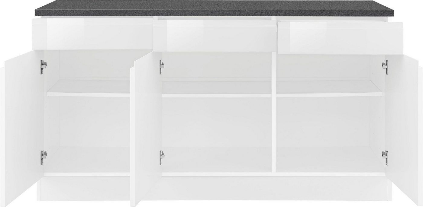 KOCHSTATION Unterschrank KS-Virginia,neu in verbesserter Ausführung (Stauraum, Softclose) Breite 150 cm, 3 Türen, Soft-Close-Funktion Bild 2