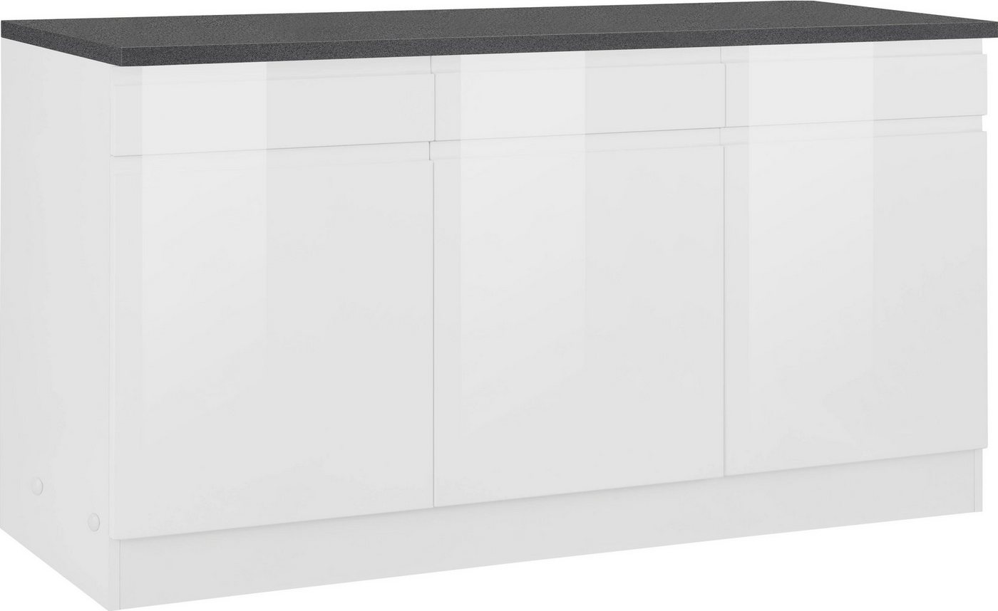 KOCHSTATION Unterschrank KS-Virginia,neu in verbesserter Ausführung (Stauraum, Softclose) Breite 150 cm, 3 Türen, Soft-Close-Funktion Bild 3