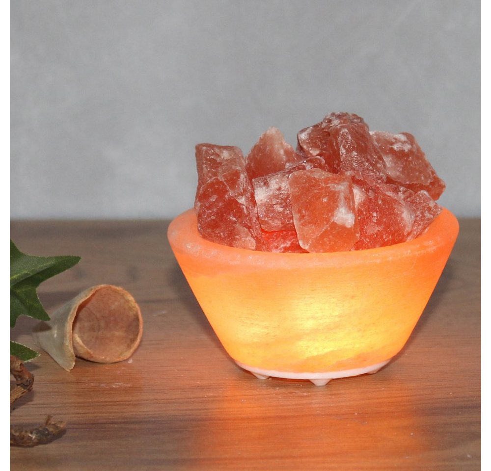 Wagner Life Design Salzkristall-Tischlampe Petite, LED wechselbar, Warmweiß, Handgefertigt aus Salzkristall - jeder Stein ein Unikat, H: ca.4 cm Bild 3