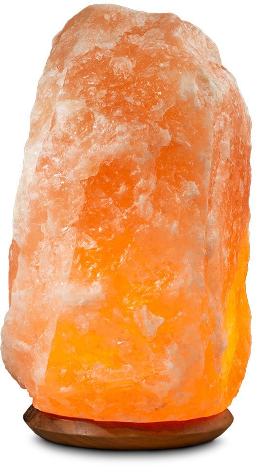 Wagner Life Design Salzkristall-Tischlampe Rock, Leuchtmittel wechselbar, Warmweiß, Handgefertigt aus Salzkristall - jeder Stein ein Unikat, ca.25-30 kg