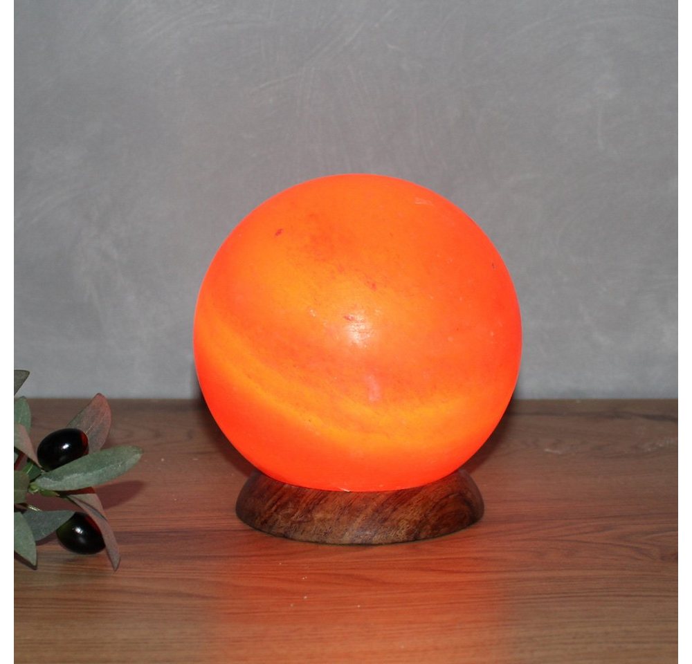 Wagner Life Design Salzkristall-Tischlampe Planet, Leuchtmittel wechselbar, Warmweiß, Handgefertigt aus Salzkristall - jeder Stein ein Unikat, ca.1,9 kg Bild 2