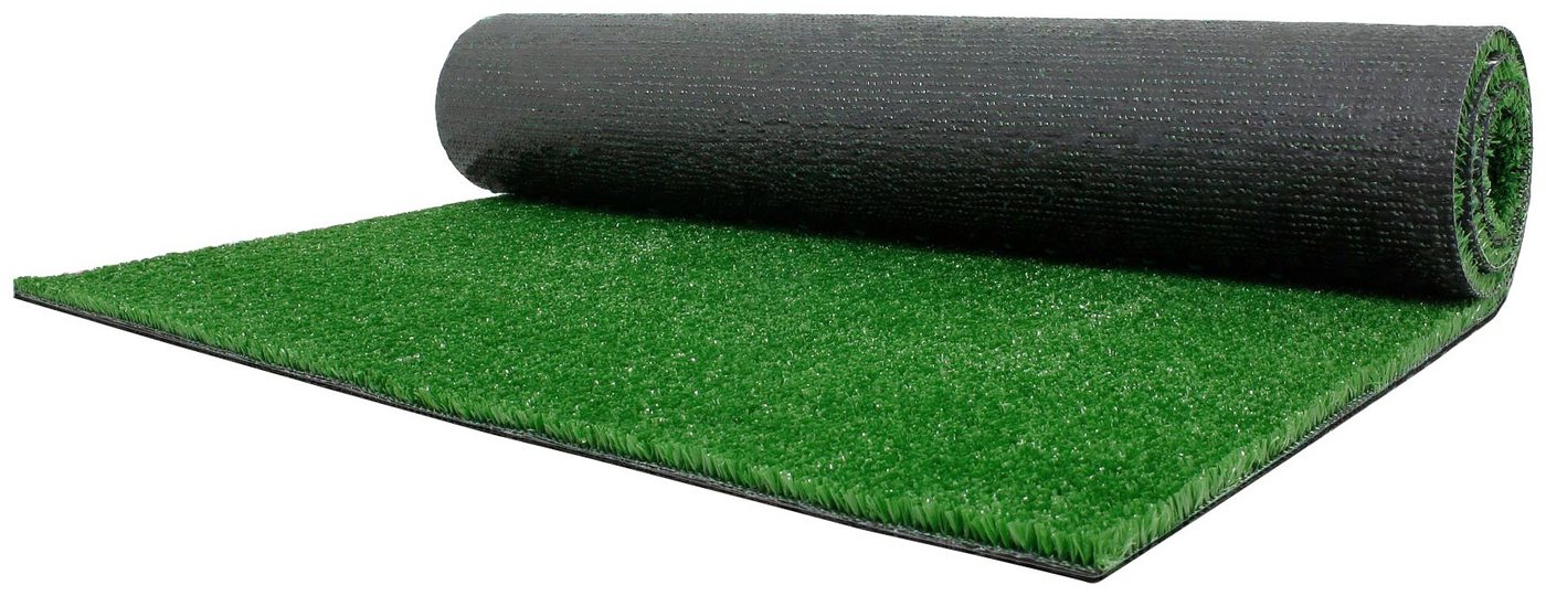 Primaflor-Ideen in Textil Kunstrasen SPRING, Gesamthöhe 7 mm, Made in Belgium, rechteckig, Rasenteppich, Drainagefunktion, witterungsbeständig, strapazierfähig Bild 5