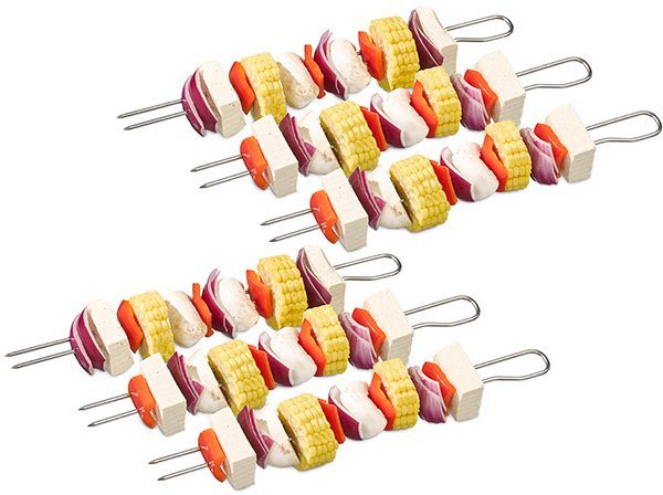 Buddy's Grillspieß Buddy´s BBQ (Set, 6-St), Doppelspieße, Schaschlikspieße, Fleischspieße, Edelstahl, 9 cm Bild 3