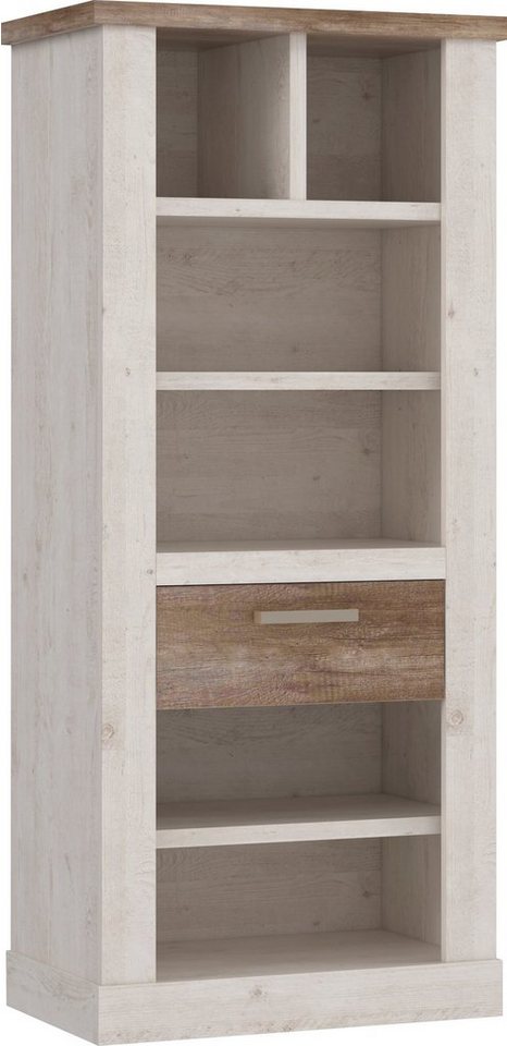 FORTE Bücherregal, Höhe 160 cm, Aktenregal mit Schublade, im Landhausstil Bild 2