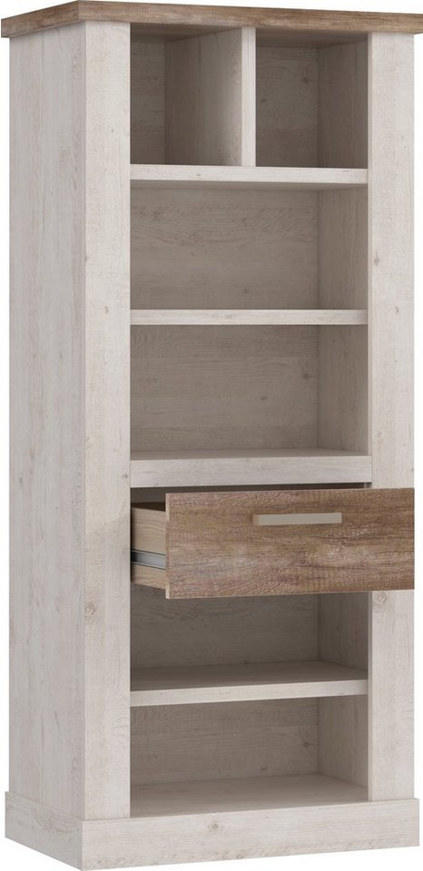 FORTE Bücherregal, Höhe 160 cm, Aktenregal mit Schublade, im Landhausstil Bild 5