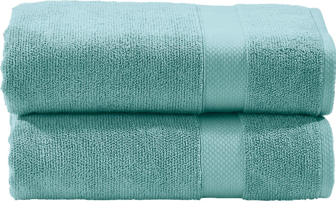 done.® Badetücher Deluxe, Zwirnfrottee (2-St), 2-tlg., Uni Farben, aus hochwertigem Zwirnfrottier