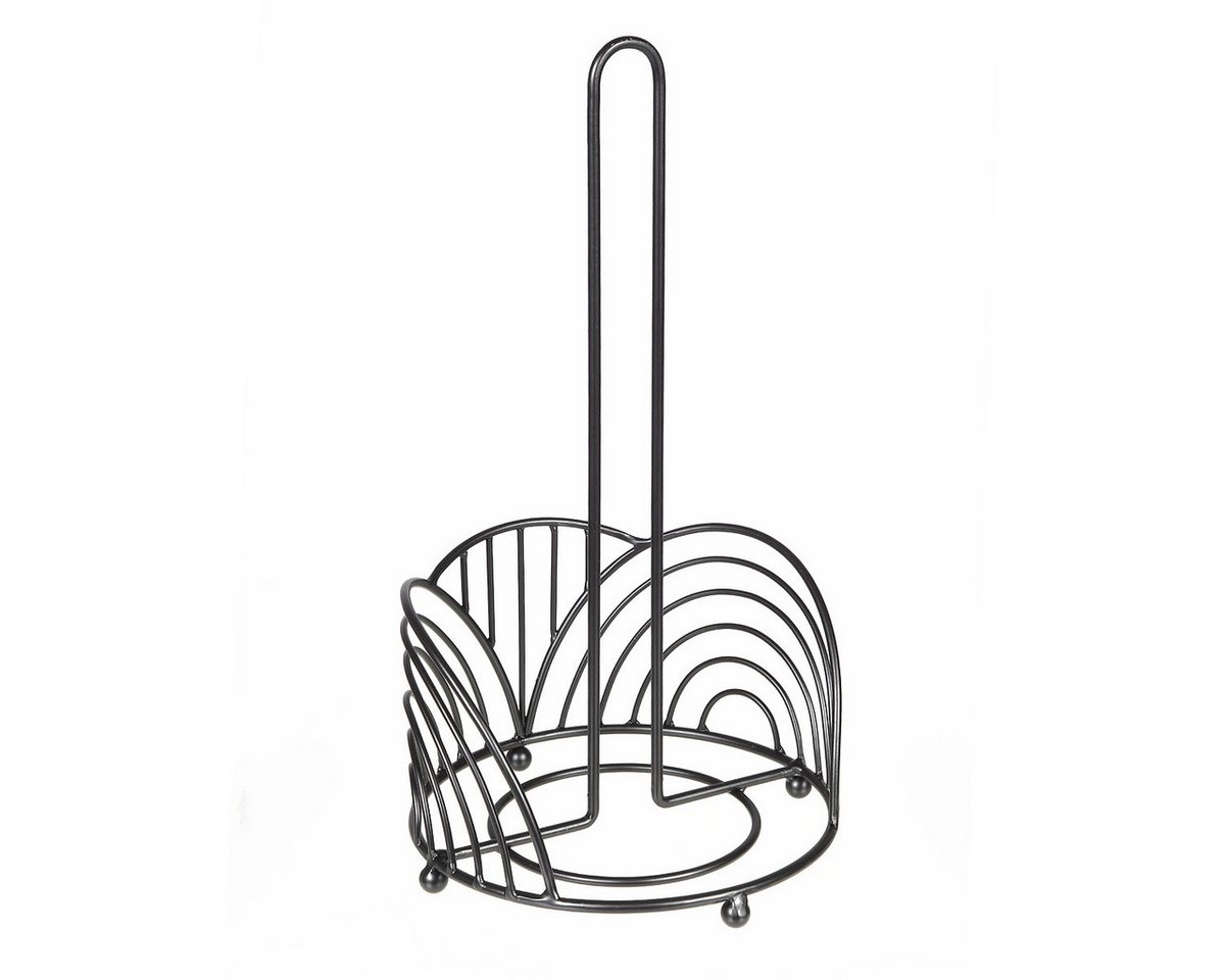 Ambiente Haus Küchenrollenhalter Küchenrollenständer in schwarz (H) 35cm, (1-St), Papiertuchhalter Bild 3