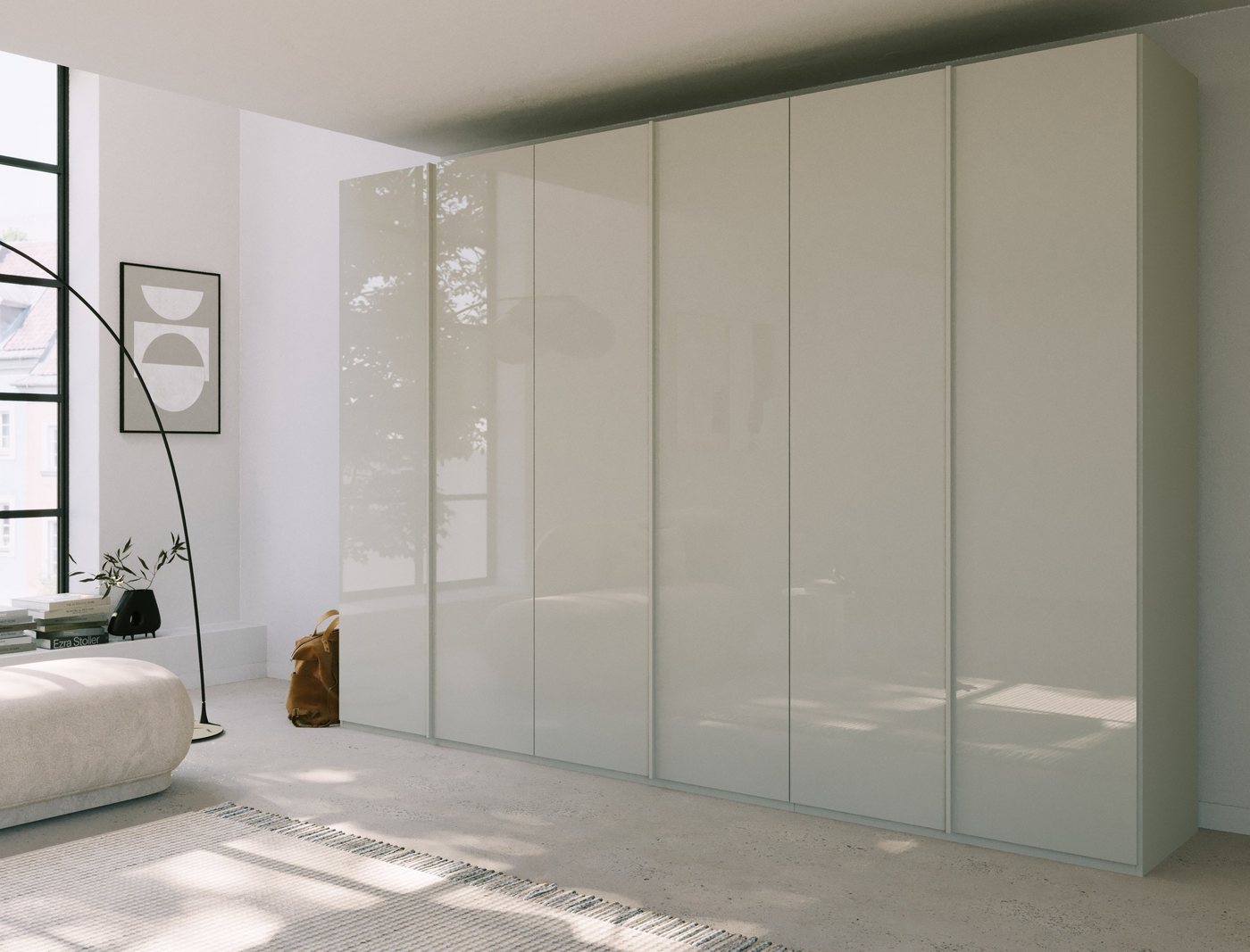 rauch Drehtürenschrank Kleiderschrank Schrank Garderobe Wäscheschrank SKAT MERIDIAN Glasfront (Breiten 151/201/251/301, Höhen 223/235 cm, inkl. SOFT-CLOSE-FUNKTION) mit Schubladeneinsatz, Wäscheeinteilung, Innenspiegel MADE IN GERMANY Bild 3