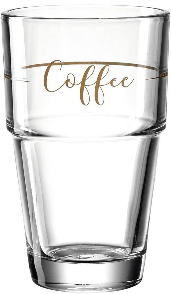 LEONARDO Latte-Macchiato-Glas Gläser-Set SOLO "Coffee", 6-tlg., Glas, 410 ml, 6-teilig