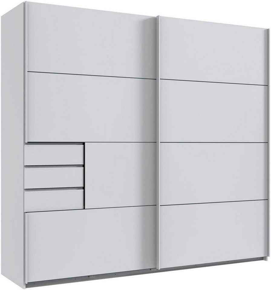 Wimex Schwebetürenschrank Saigon, mit kompletter Innenausstattung, Made in Germany Kleiderschrank 2-türig, 225cm breit, mit 3 praktischen Außenschubladen Bild 2
